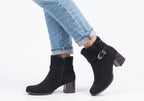 Diane Womens Comfortable Brazilian Heeled Ankle Boots