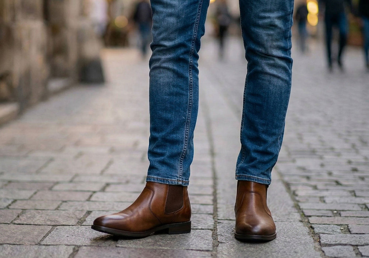 New Sevan Mens Comfortable Leather Chelsea Boots