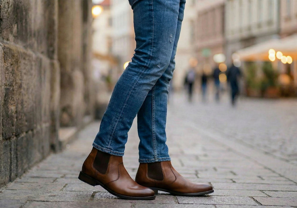 New Sevan Mens Comfortable Leather Chelsea Boots