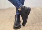 Fallston Womens Comfortable Wide Fit Leather Ankle Boots