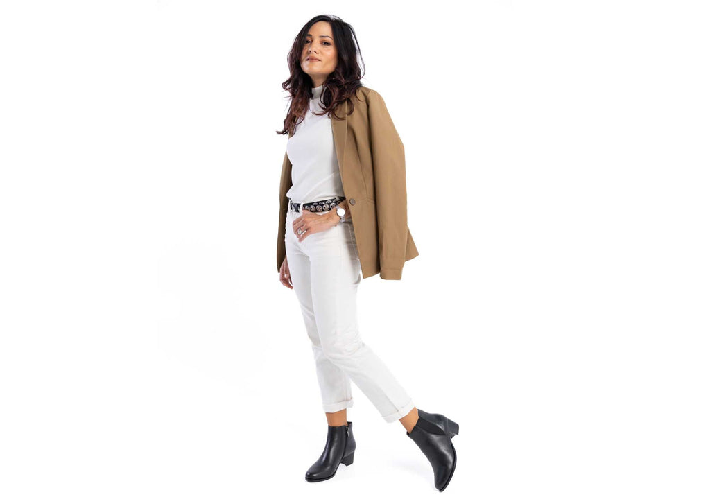 Heaven Womens Comfortable Leather Ankle Boots