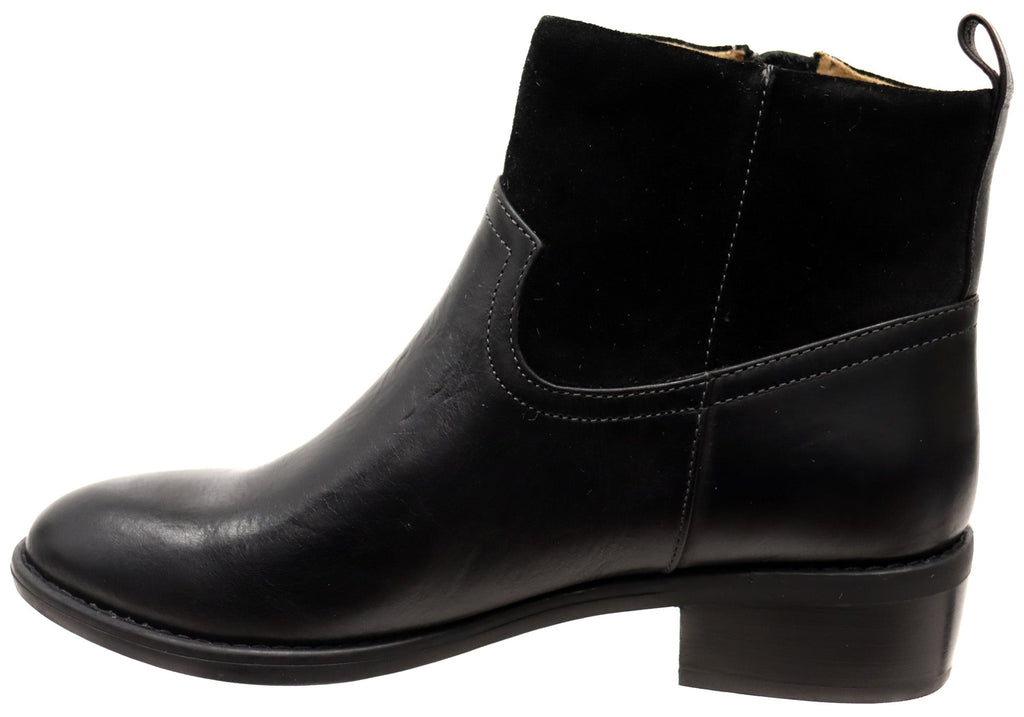 Carter Womens Wide Fit Comfortable Leather Ankle Boots