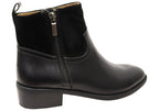 Carter Womens Wide Fit Comfortable Leather Ankle Boots