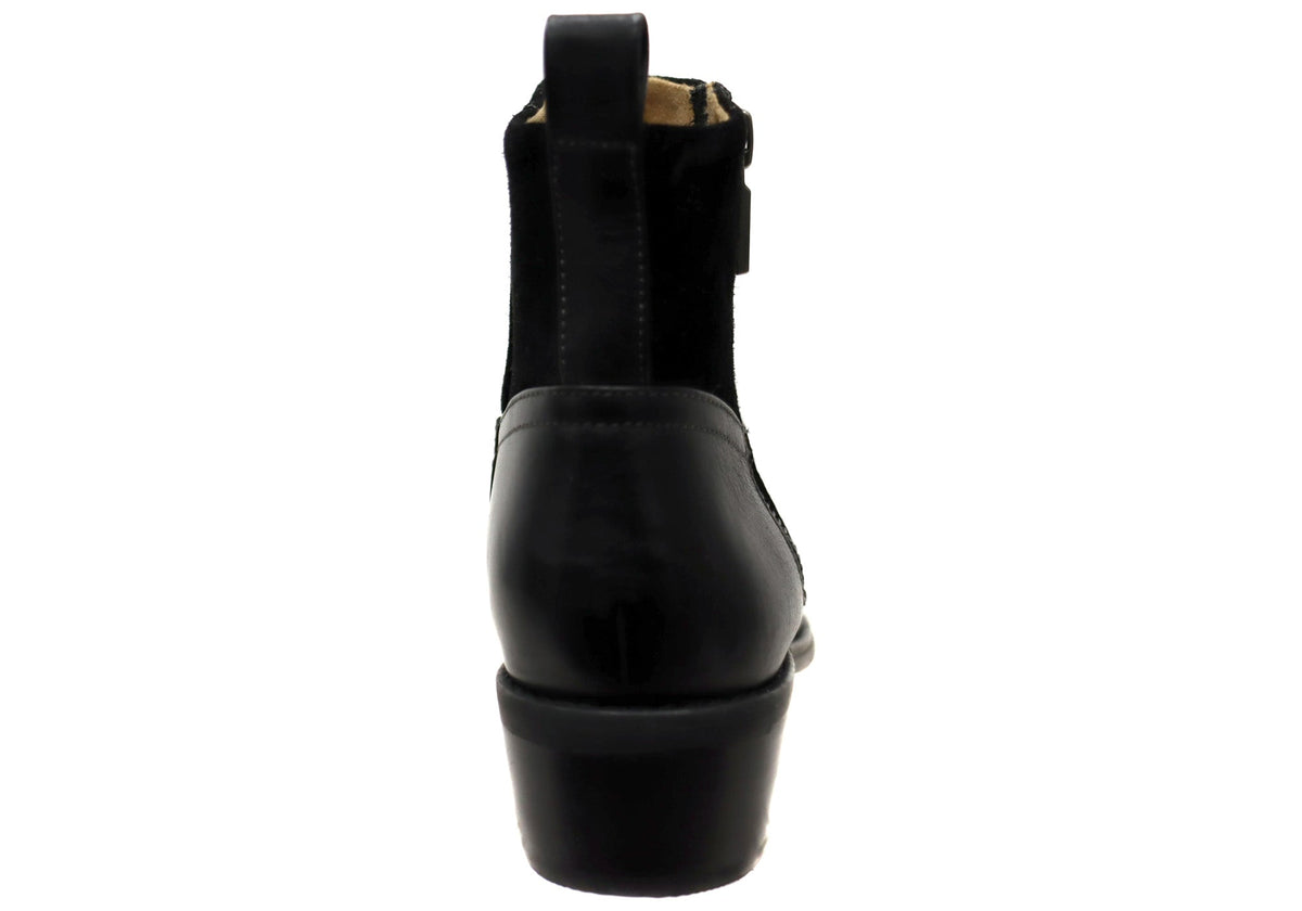 Carter Womens Wide Fit Comfortable Leather Ankle Boots