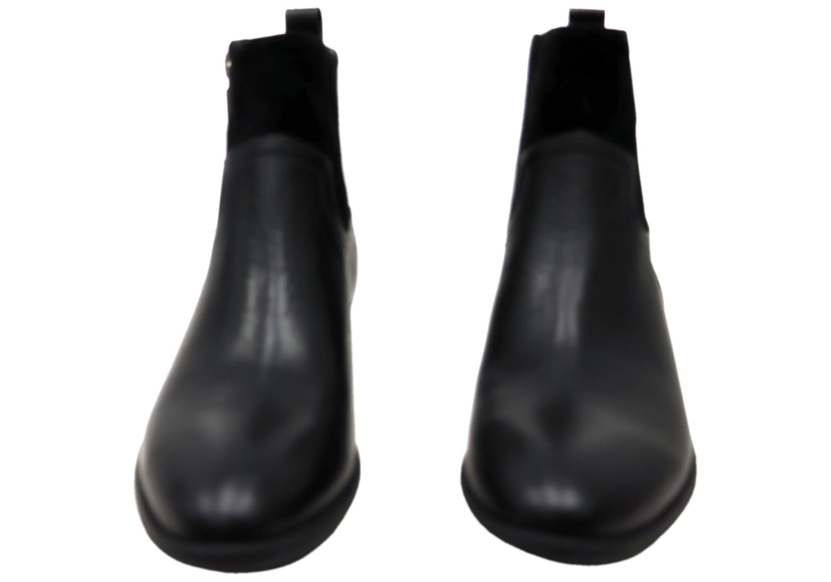 Carter Womens Wide Fit Comfortable Leather Ankle Boots