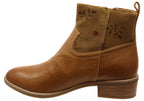 Carter Womens Wide Fit Comfortable Leather Ankle Boots