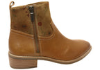 Carter Womens Wide Fit Comfortable Leather Ankle Boots