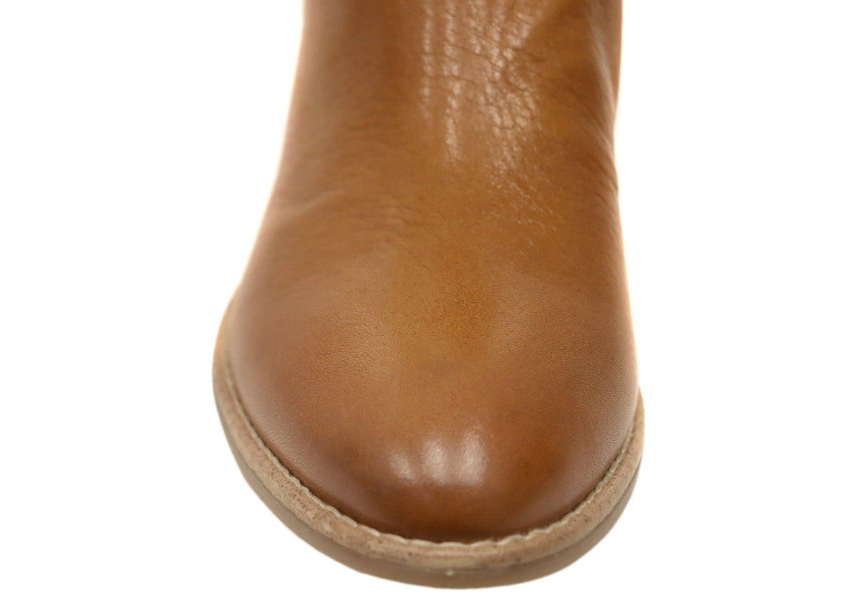 Carter Womens Wide Fit Comfortable Leather Ankle Boots