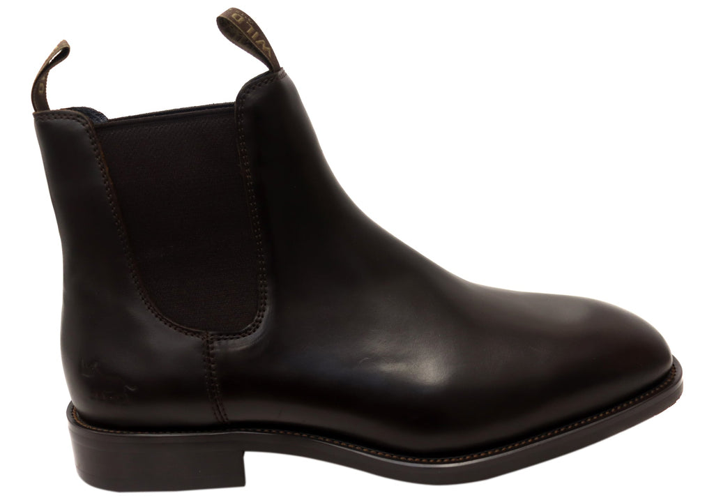 Rancher Mens Comfortable Leather EEE Wide Fit Chelsea Boots