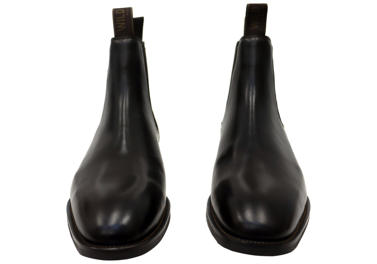 Rancher Mens Comfortable Leather EEE Wide Fit Chelsea Boots