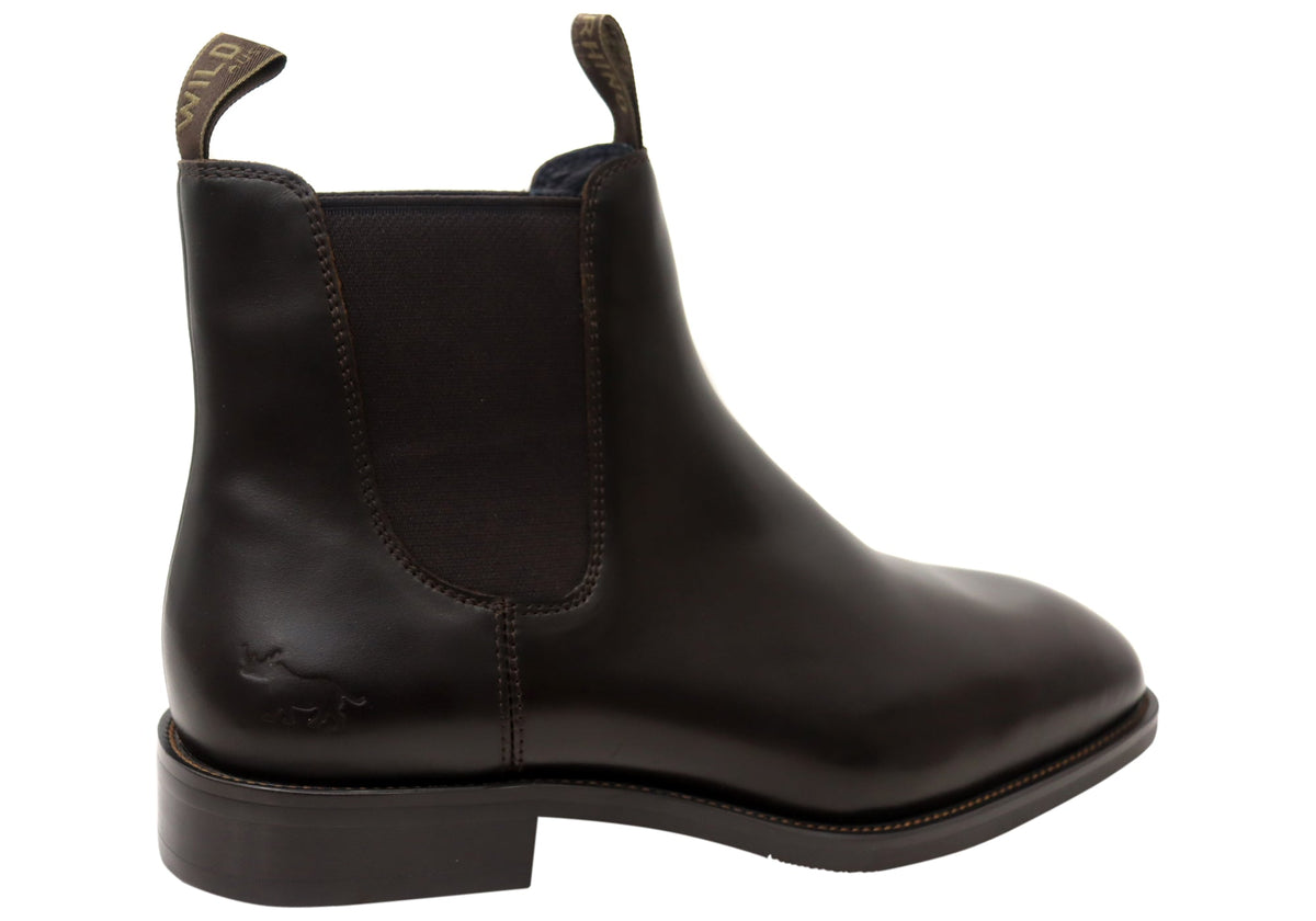 Rancher Mens Comfortable Leather EEE Wide Fit Chelsea Boots