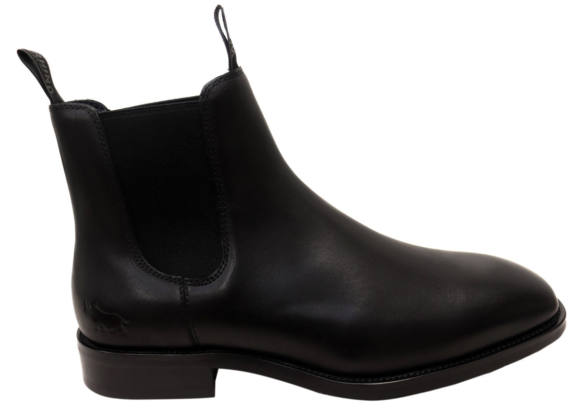 Rancher Mens Comfortable Leather EEE Wide Fit Chelsea Boots