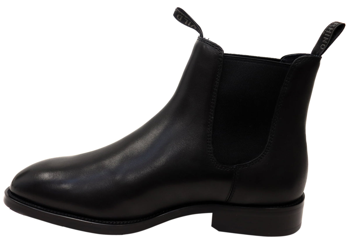 Rancher Mens Comfortable Leather EEE Wide Fit Chelsea Boots