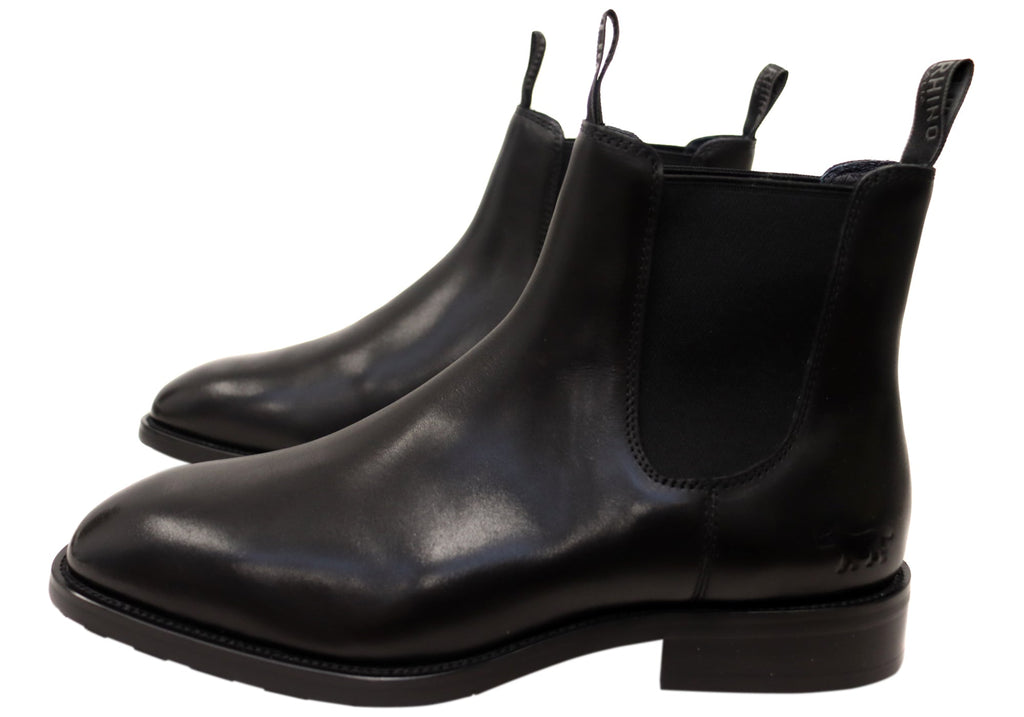 Rancher Mens Comfortable Leather EEE Wide Fit Chelsea Boots