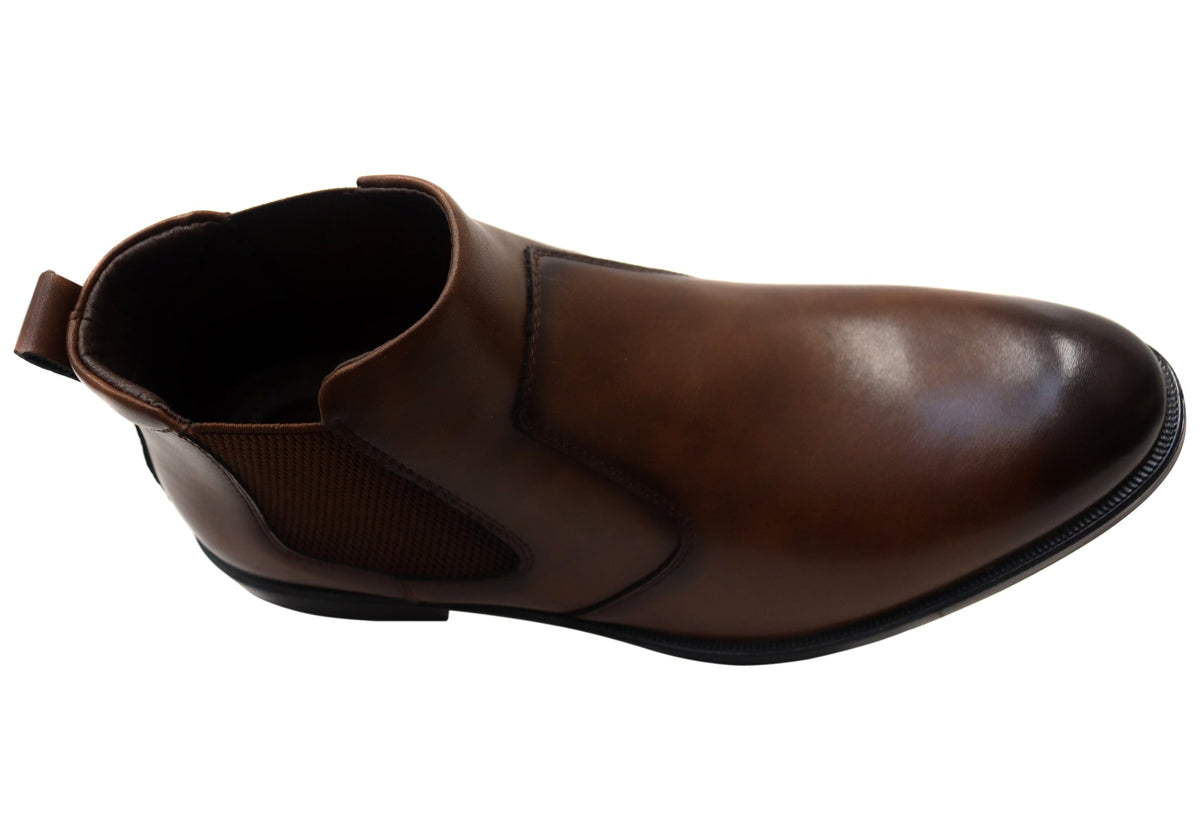 New Sevan Mens Comfortable Leather Chelsea Boots