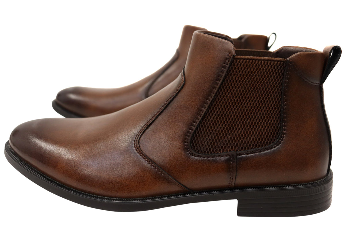 New Sevan Mens Comfortable Leather Chelsea Boots