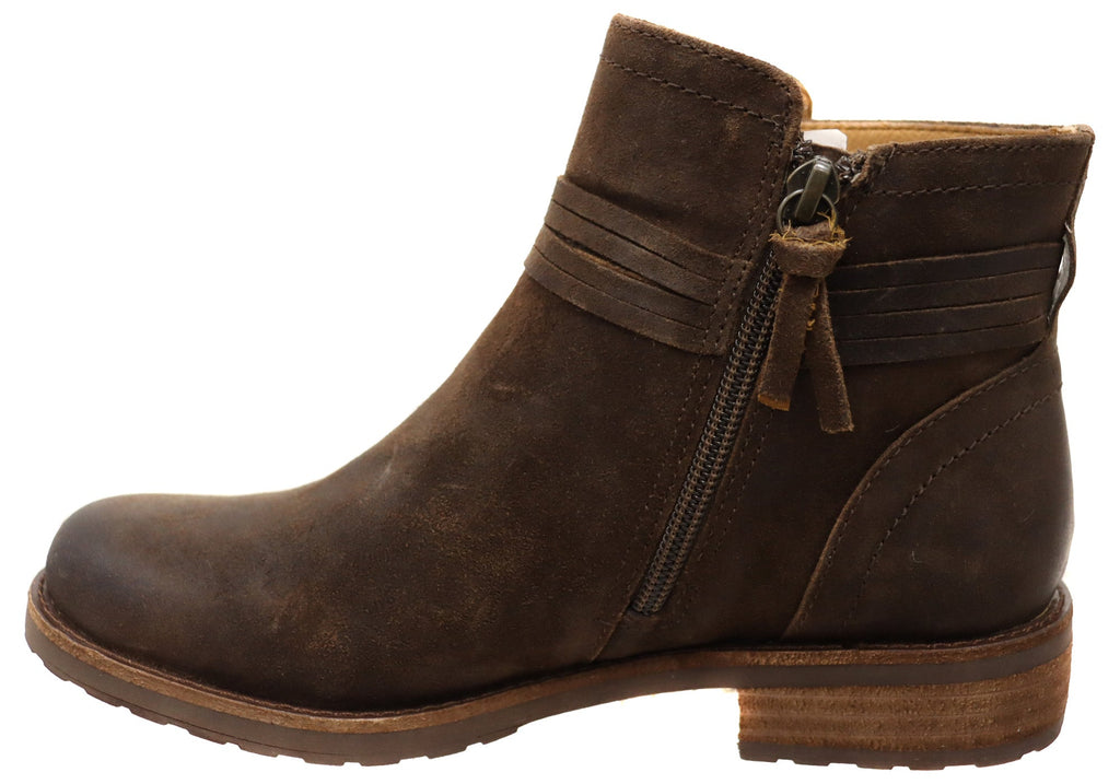 Blake Womens Comfortable Leather Suede Ankle Boots