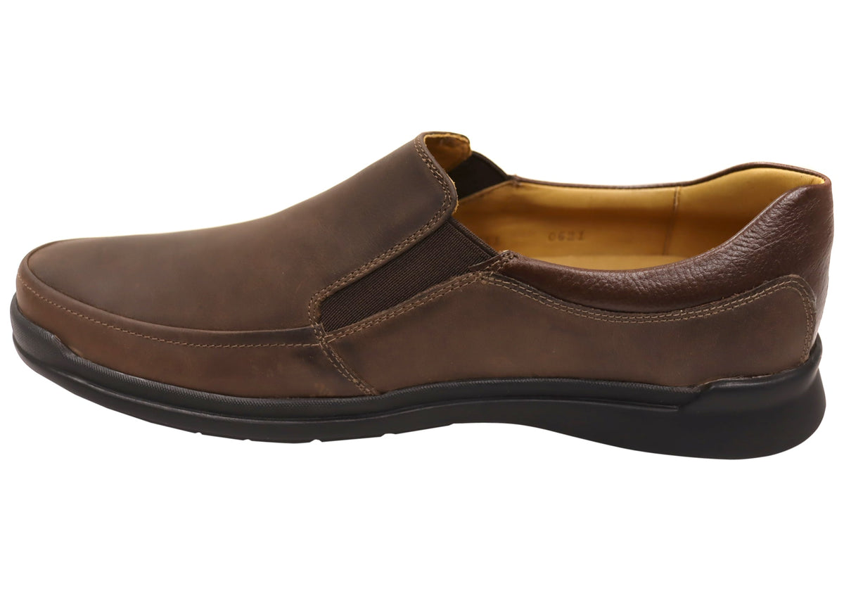 Nelson Mens Comfortable Brazilian Leather Slip On Shoes