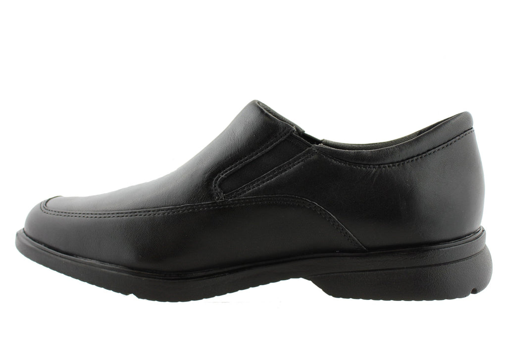 Aderner Mens Leather Wide Fit Slip On Shoes