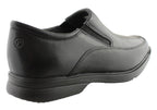 Aderner Mens Leather Wide Fit Slip On Shoes