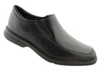 Aderner Mens Leather Wide Fit Slip On Shoes