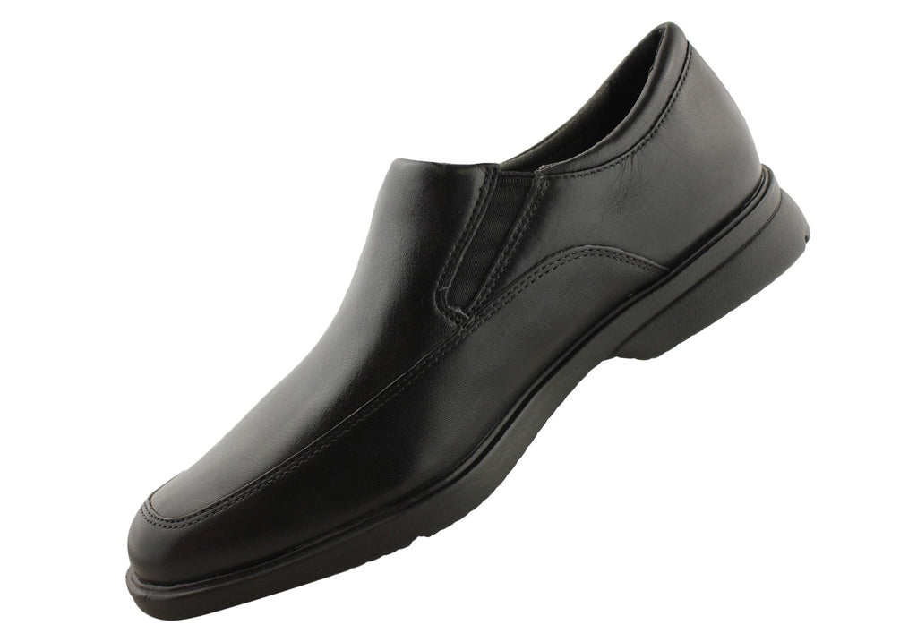 Aderner Mens Leather Wide Fit Slip On Shoes