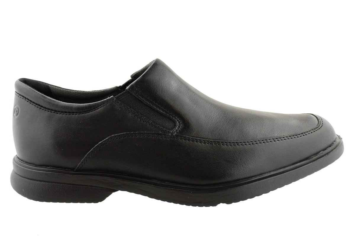 Aderner Mens Leather Wide Fit Slip On Shoes