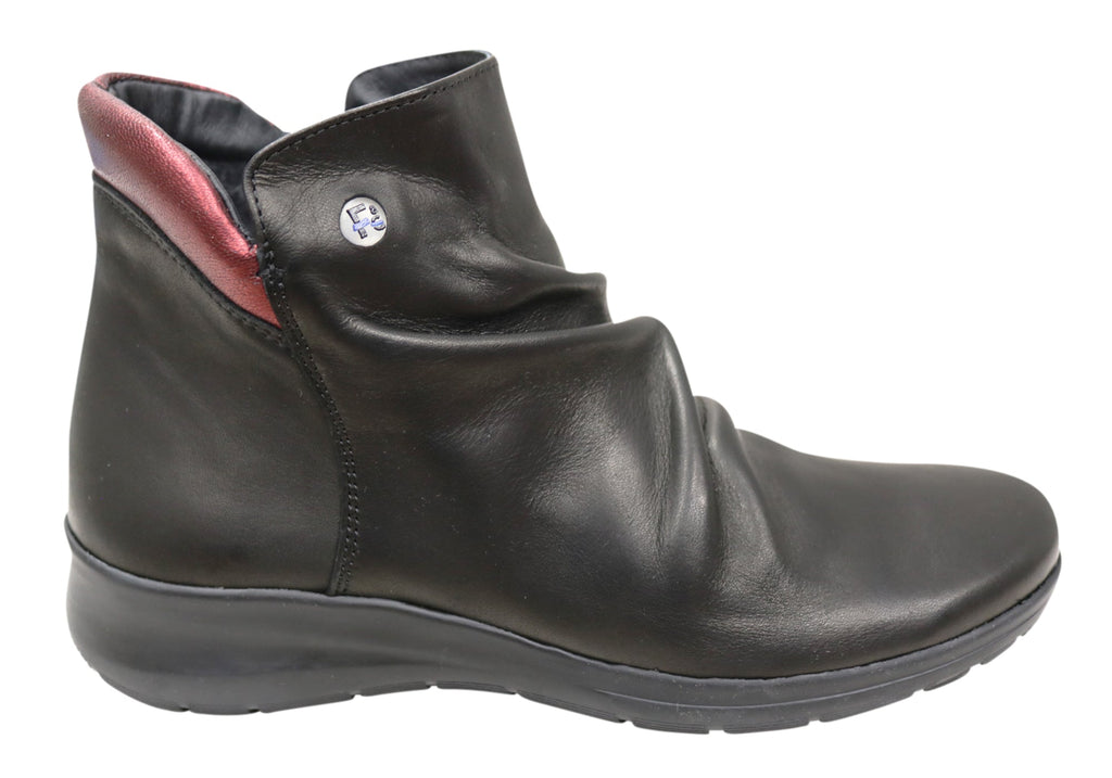 Melo Womens Comfortable Leather Ankle Boots Made In Portugal