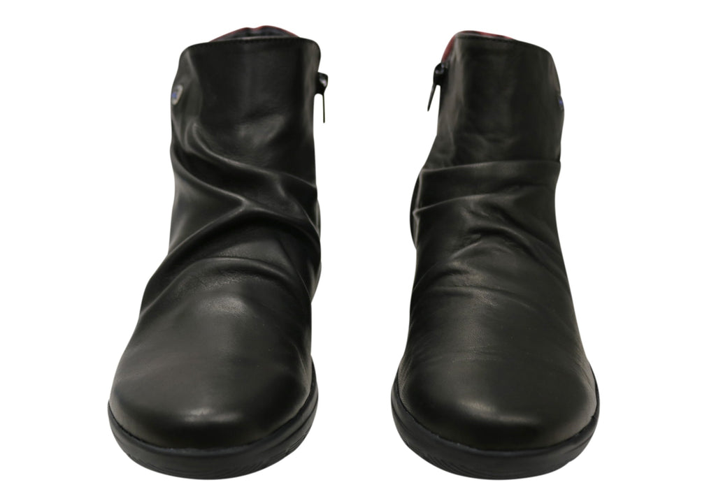 Melo Womens Comfortable Leather Ankle Boots Made In Portugal