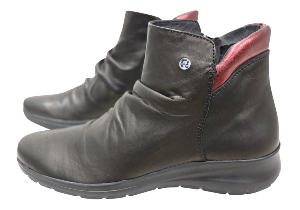 Melo Womens Comfortable Leather Ankle Boots Made In Portugal