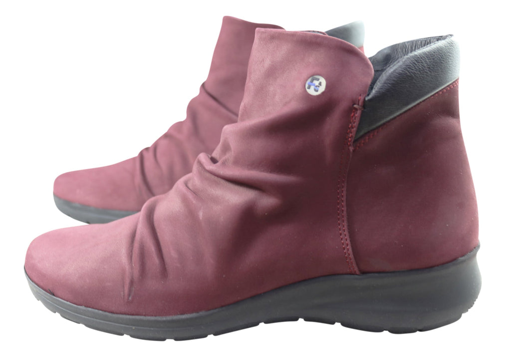 Melo Womens Comfortable Leather Ankle Boots Made In Portugal