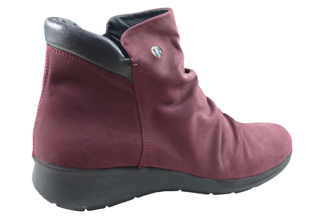 Melo Womens Comfortable Leather Ankle Boots Made In Portugal