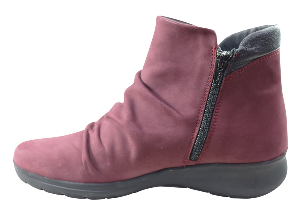 Melo Womens Comfortable Leather Ankle Boots Made In Portugal