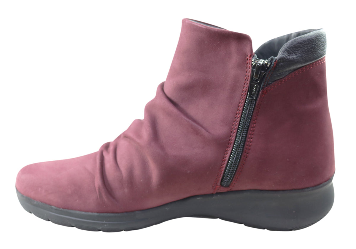Melo Womens Comfortable Leather Ankle Boots Made In Portugal