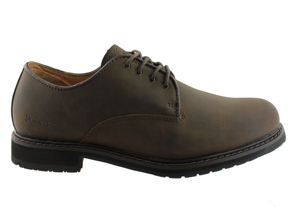 Telfast Mens Comfortable Leather Lace Up Shoes