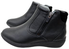 Glee Padded Top Womens Supportive Leather Ankle Boots