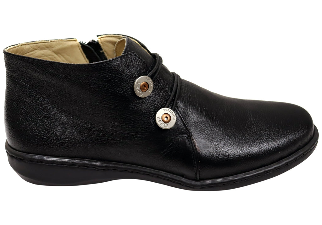 Willow Womens Comfortable Brazilian Leather Ankle Boots