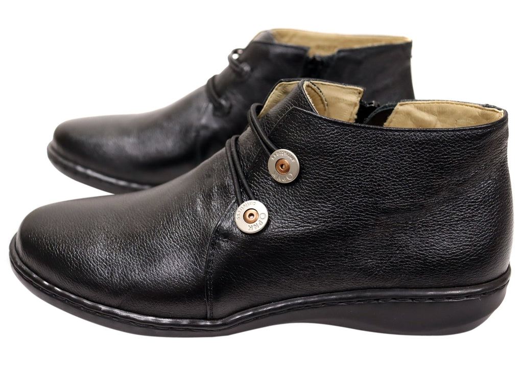 Willow Womens Comfortable Brazilian Leather Ankle Boots