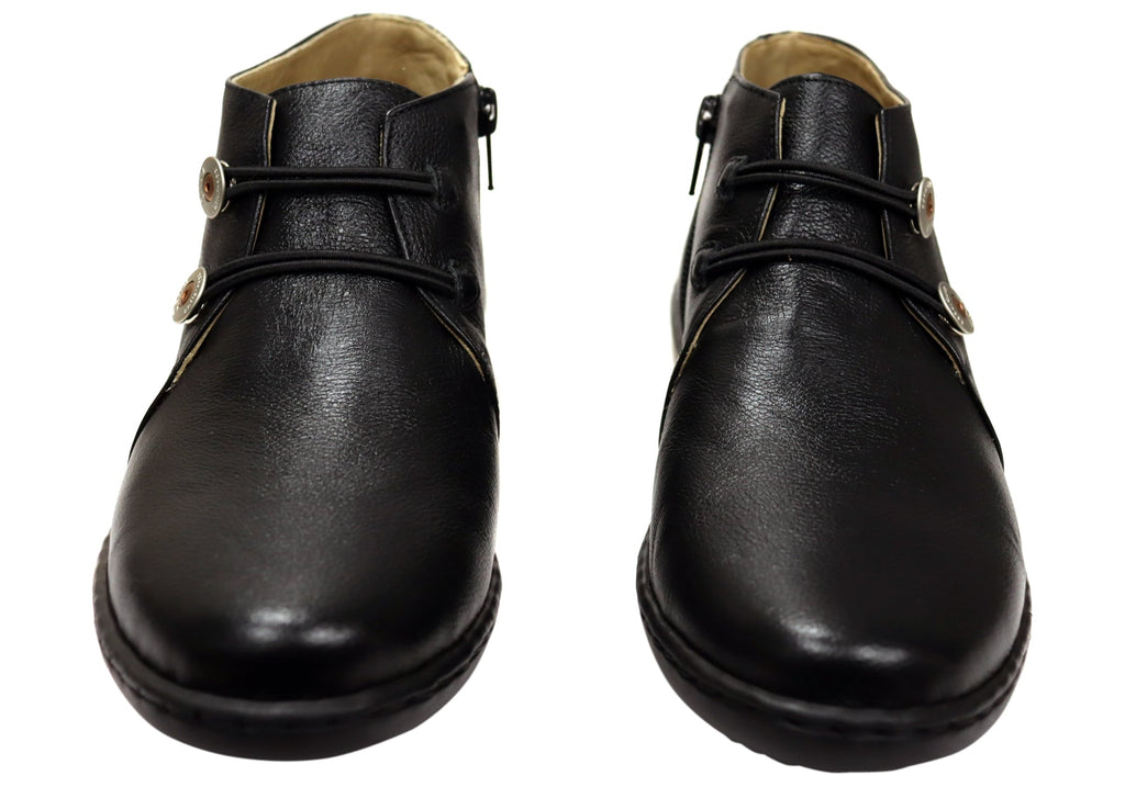 Willow Womens Comfortable Brazilian Leather Ankle Boots
