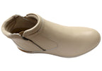 Glee Padded Top Womens Supportive Leather Ankle Boots