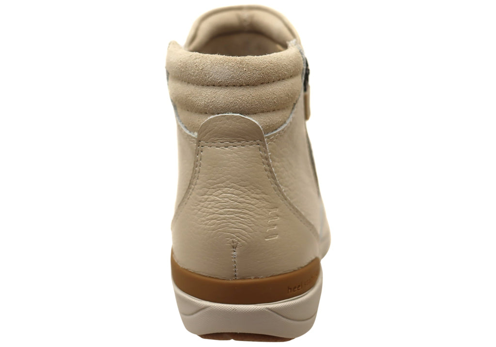Glee Padded Top Womens Supportive Leather Ankle Boots