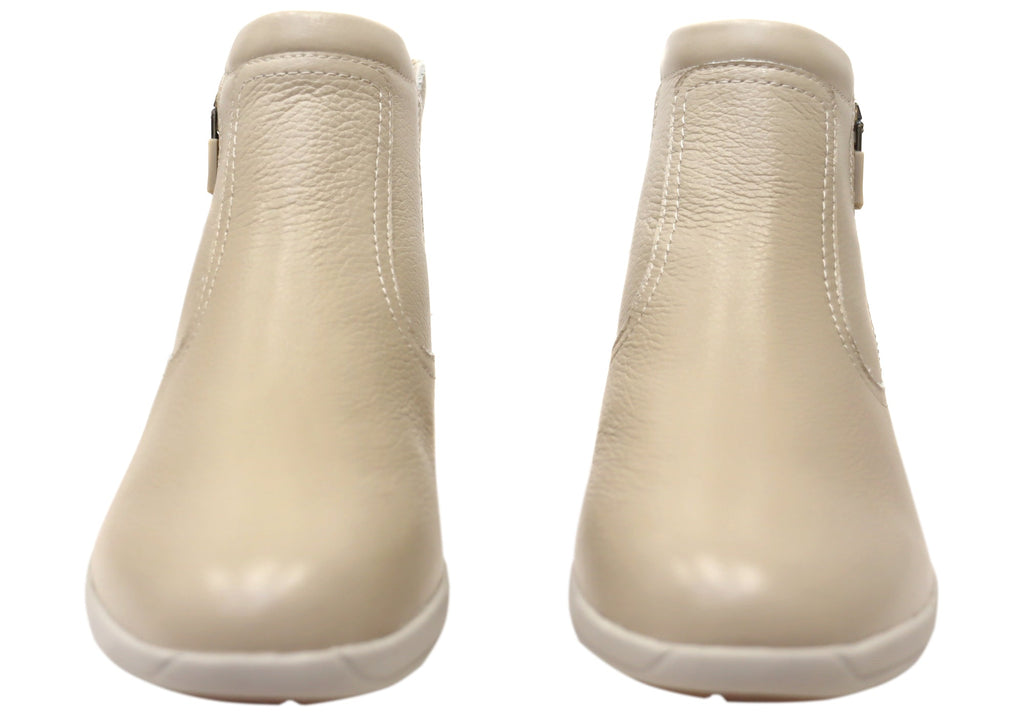 Glee Padded Top Womens Supportive Leather Ankle Boots