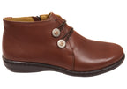 Willow Womens Comfortable Brazilian Leather Ankle Boots