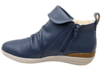 Glee Womens Comfortable Supportive Leather Ankle Boots