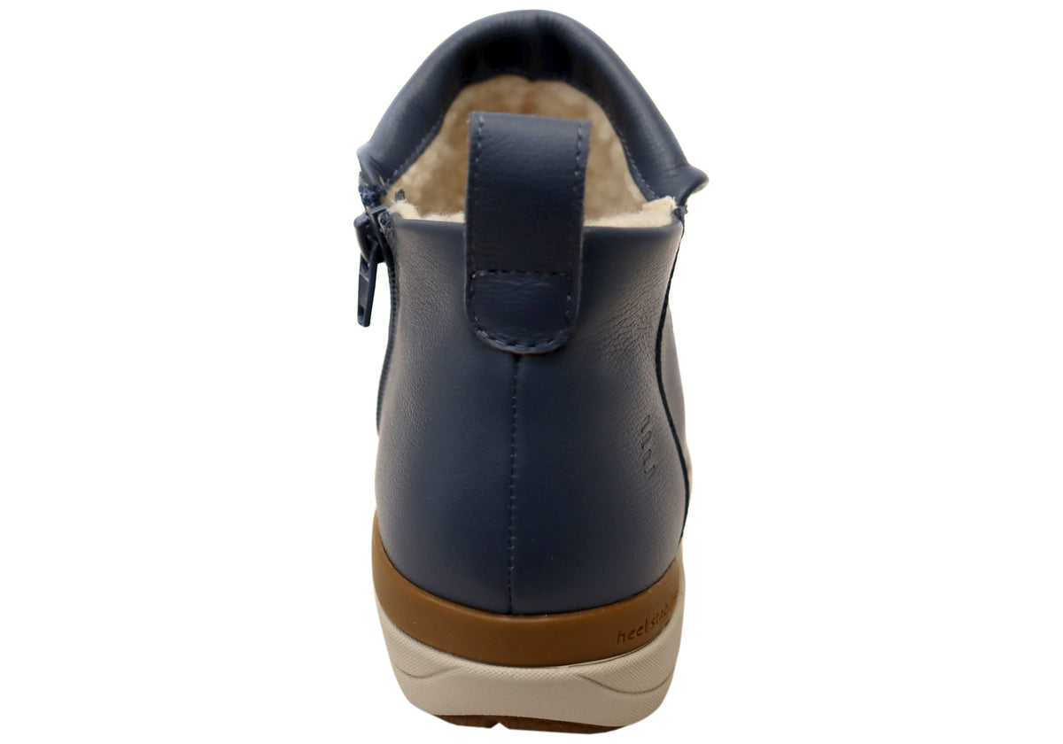 Glee Womens Comfortable Supportive Leather Ankle Boots