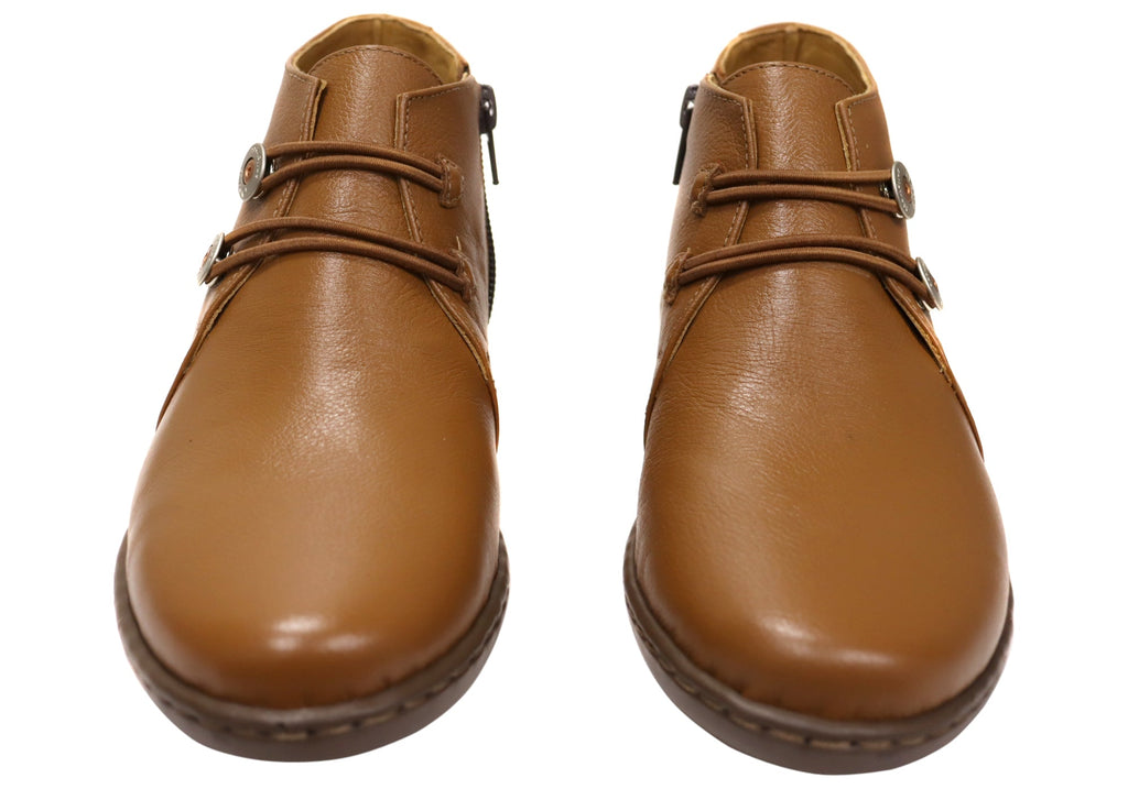 Willow Womens Comfortable Brazilian Leather Ankle Boots