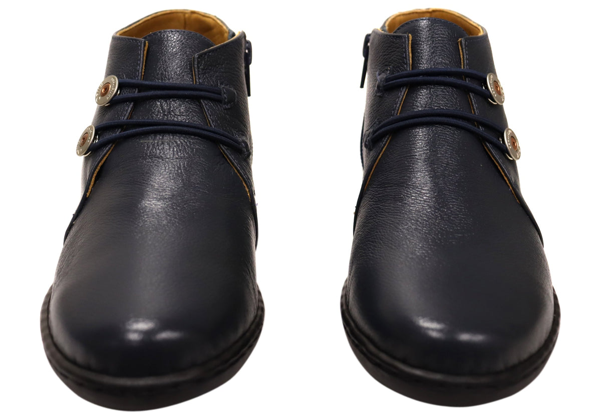 Willow Womens Comfortable Brazilian Leather Ankle Boots