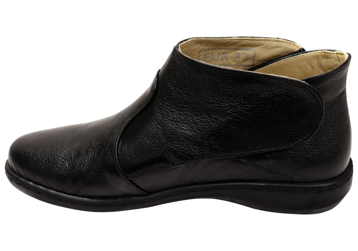 Tilly Womens Comfortable Brazilian Leather Ankle Boots