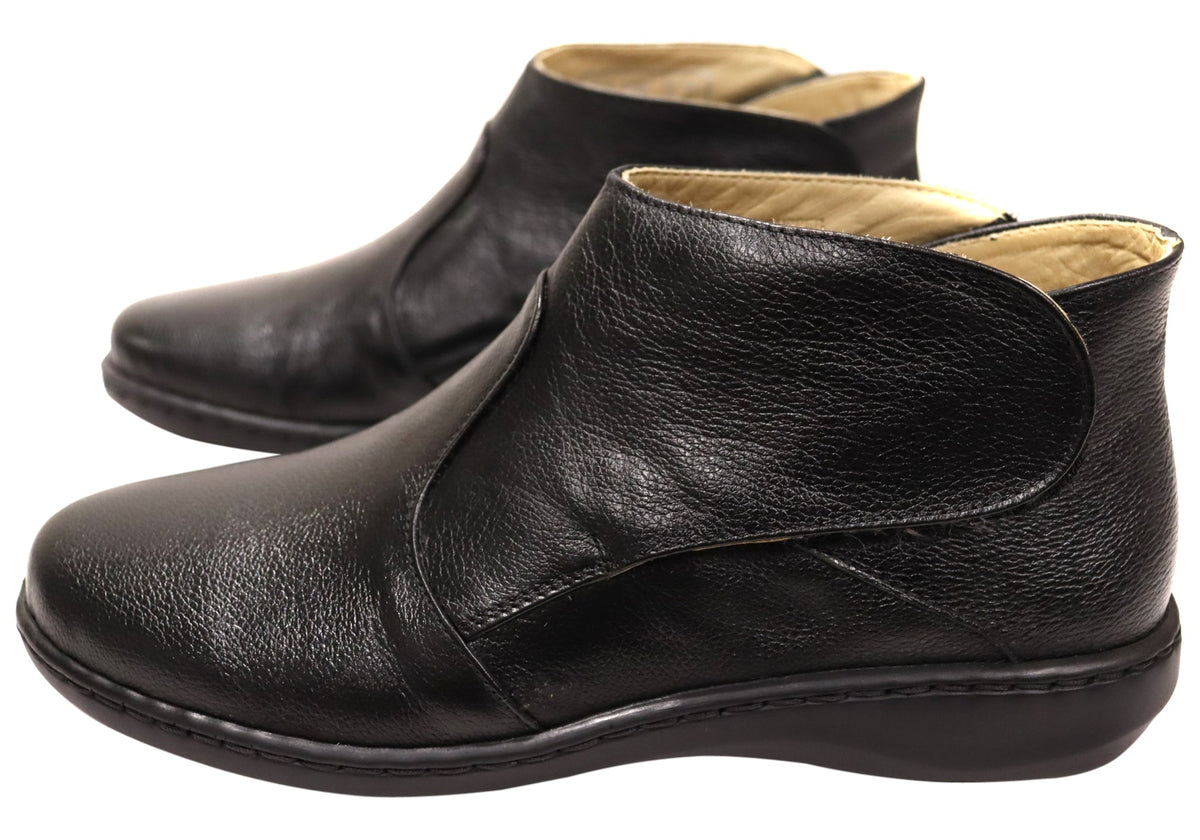 Tilly Womens Comfortable Brazilian Leather Ankle Boots