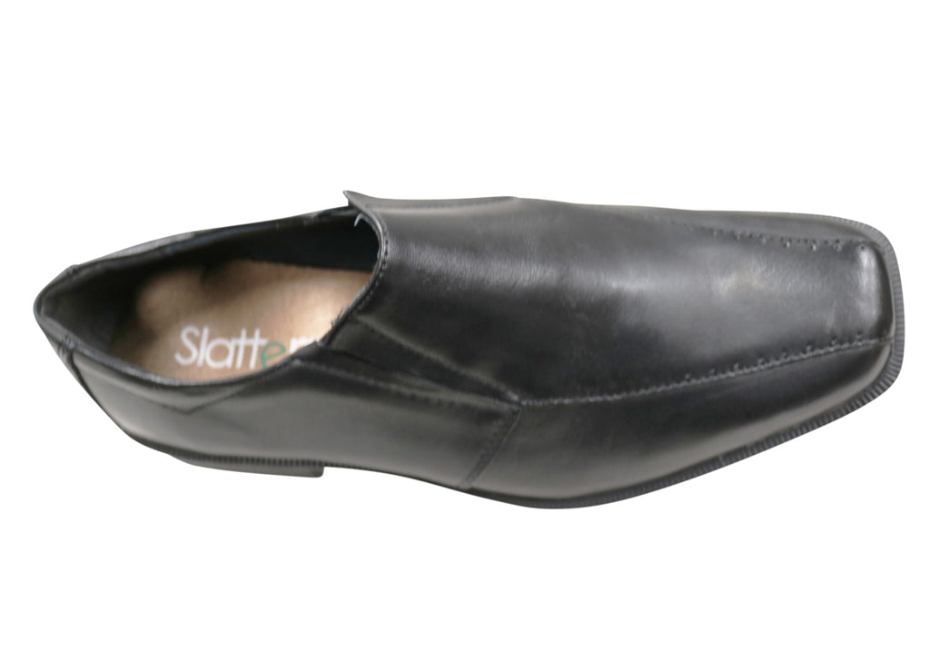 Hugh Mens Comfortable Leather Slip On Dress Shoes
